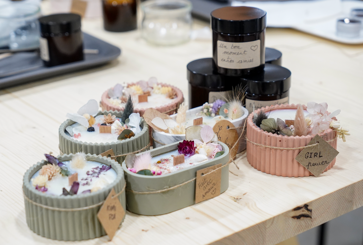 Atelier fabrication 2 bougies