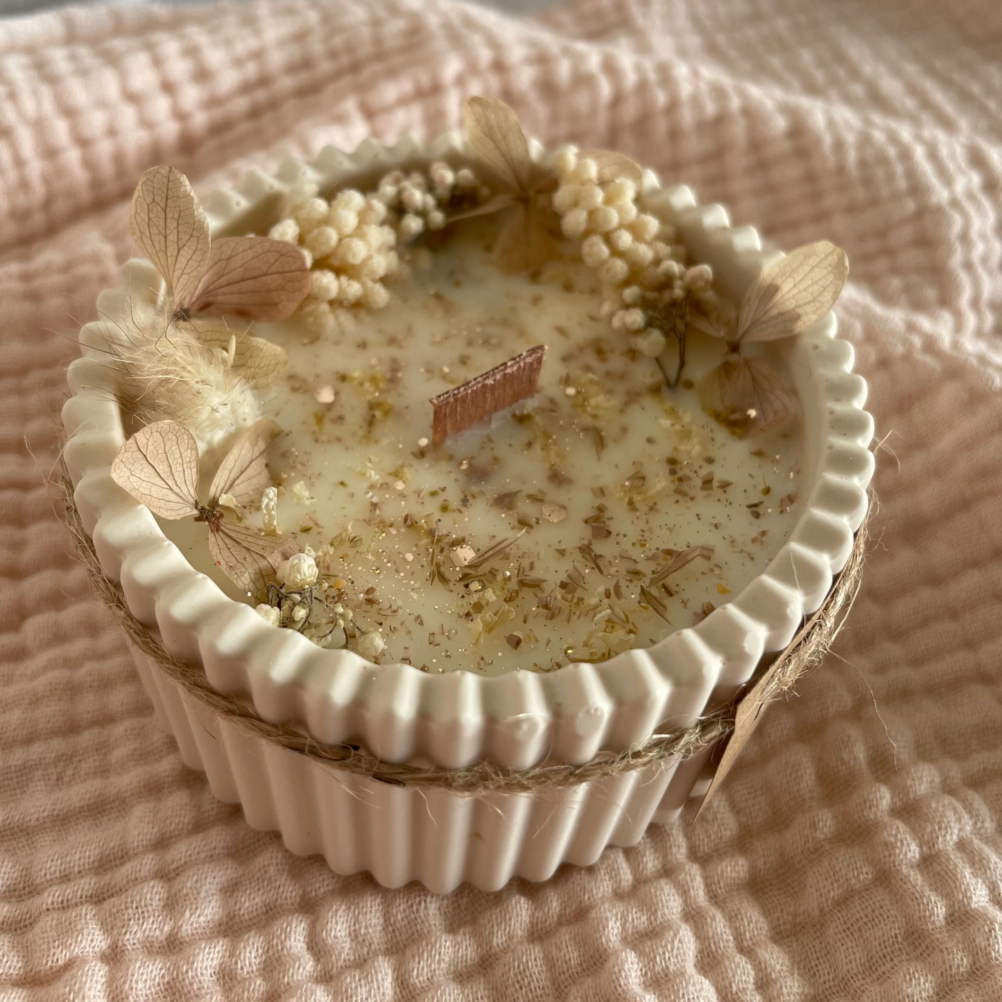 Bougie ronde "Poudre de Riz"