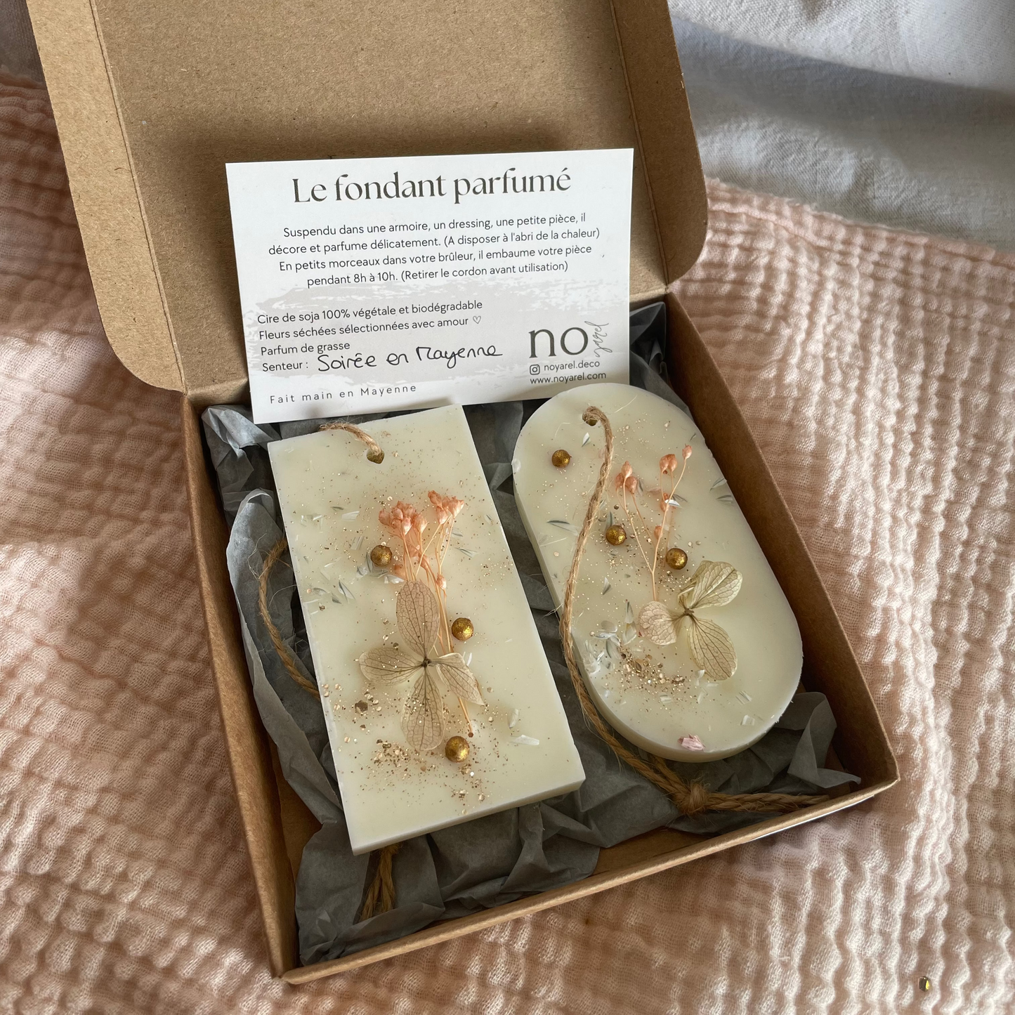 Coffret 2 fondants parfumés "Soirée en Mayenne"