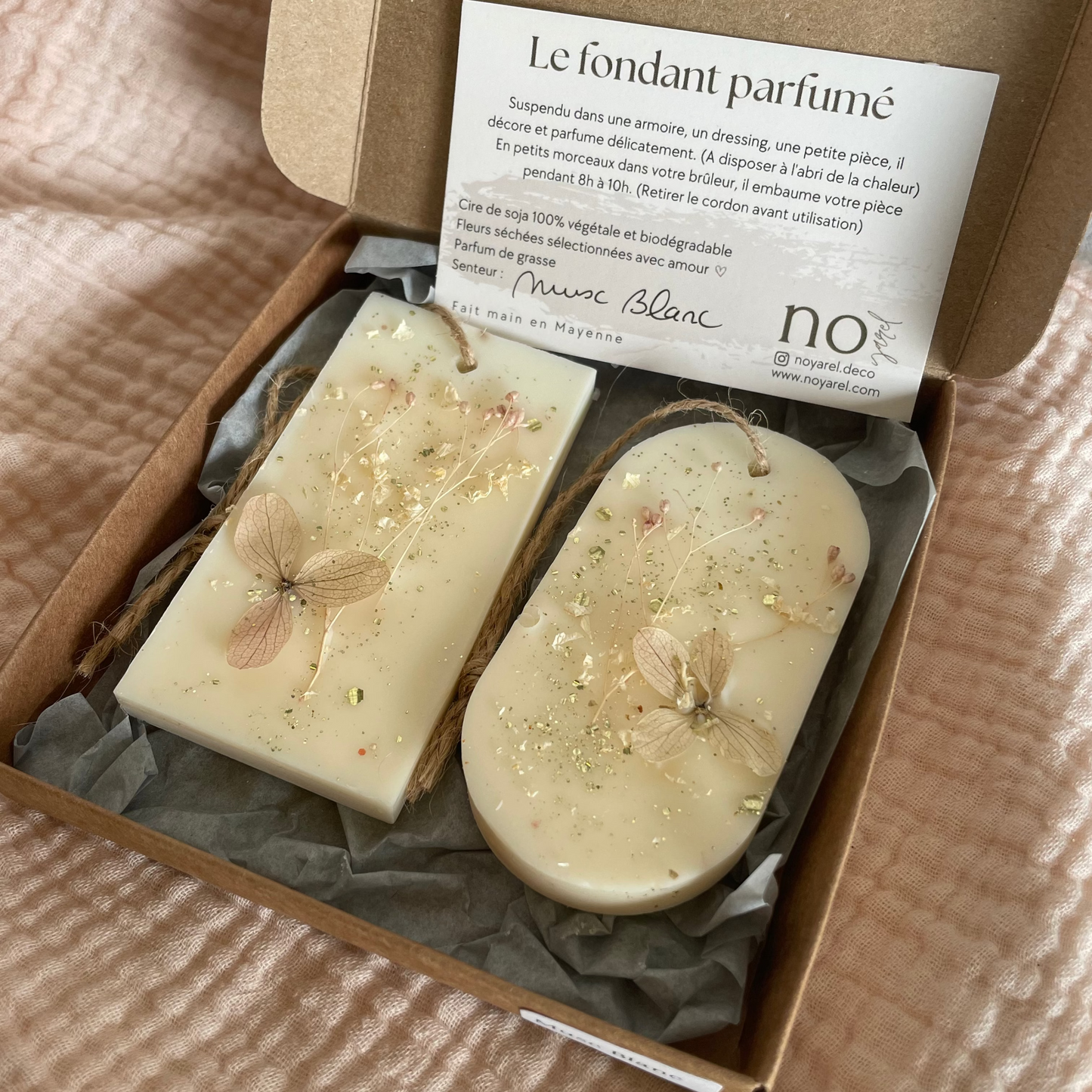 Coffret 2 fondants parfumés "Musc Blanc"
