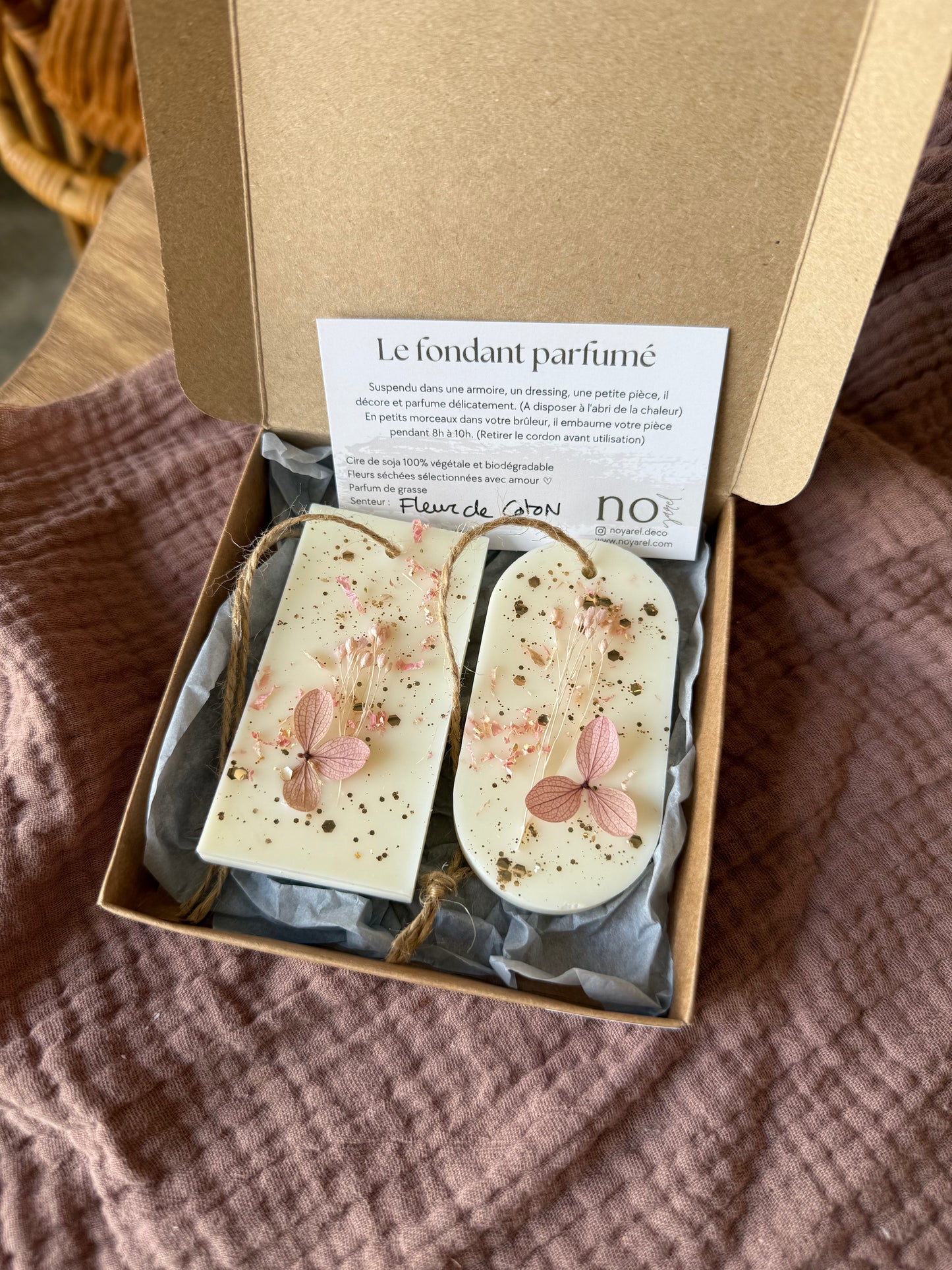 Coffret 2 fondants parfumés "Fleur de Coton"