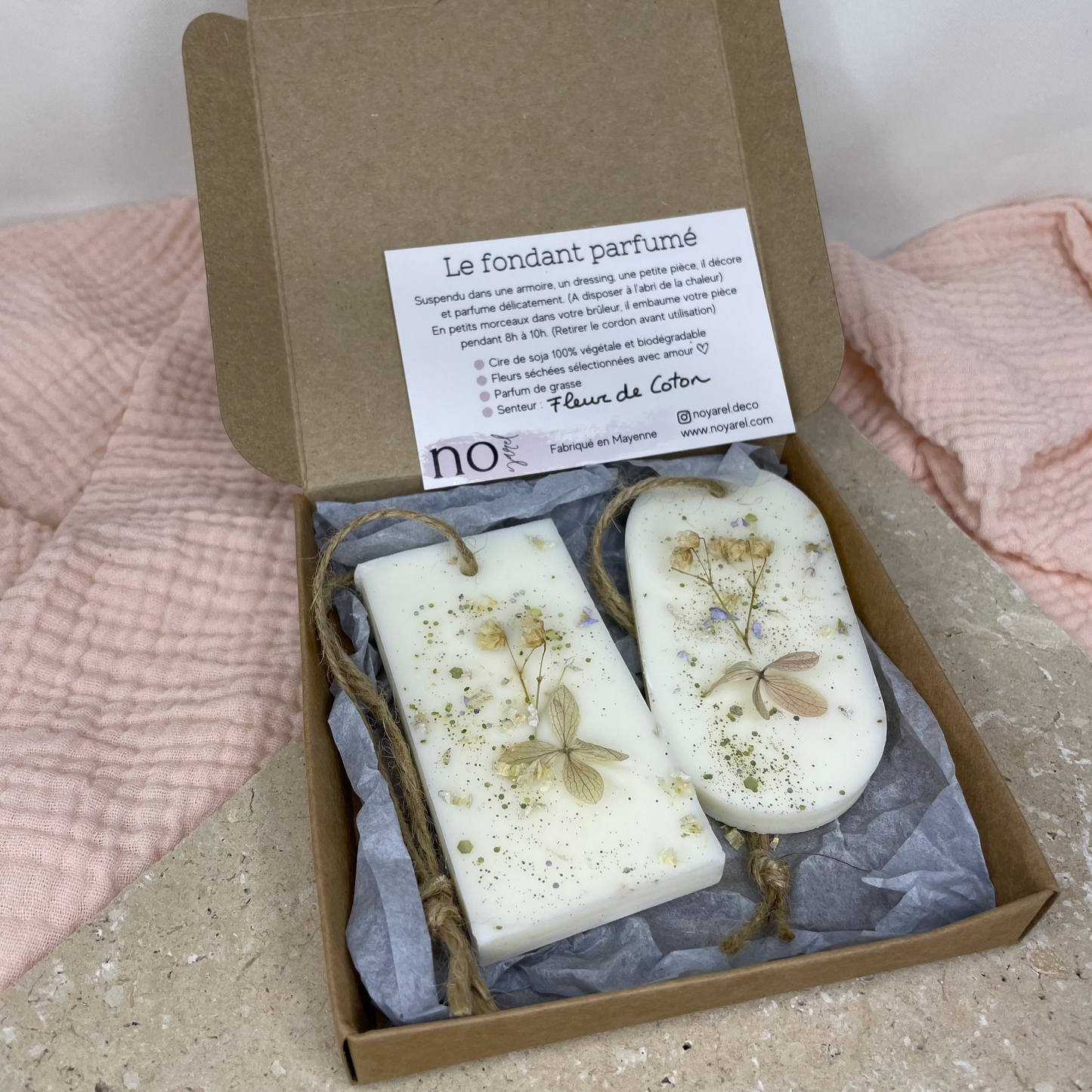 Coffret 2 fondants parfumés Fleur de Coton