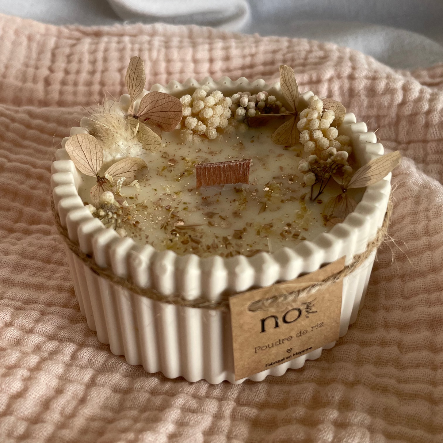 Bougie ronde "Poudre de Riz"