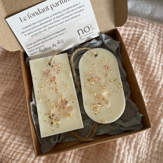 Coffret 2 fondants parfumés "Poudre de Riz"