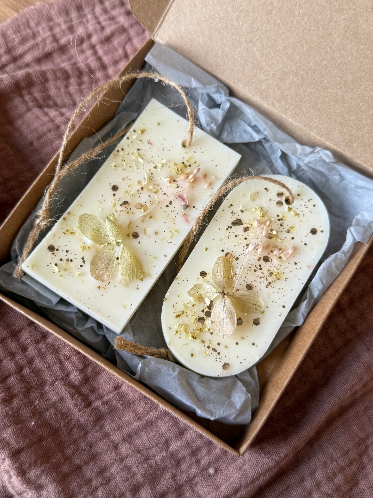 Coffret 2 fondants parfumés "Fleur de Lin"