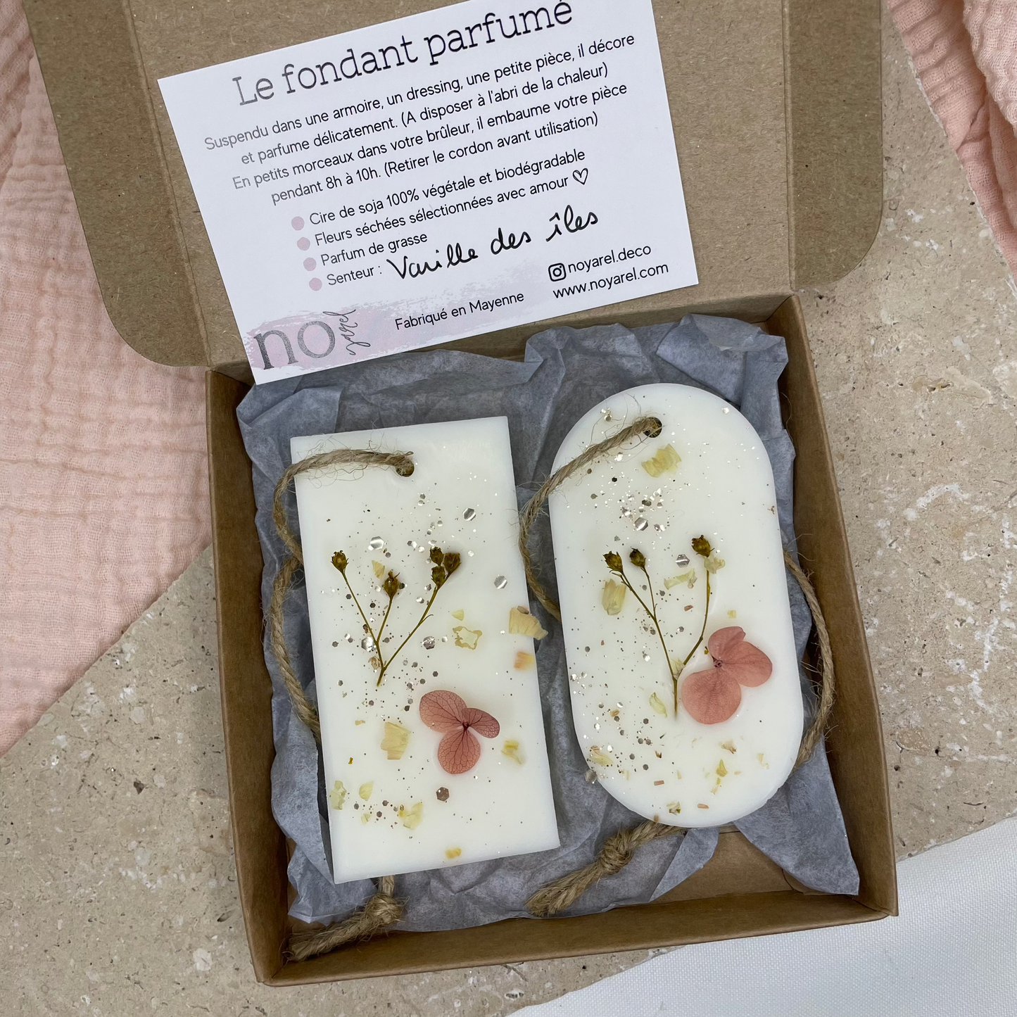 Coffret 2 fondants parfumés Vanille des Îles